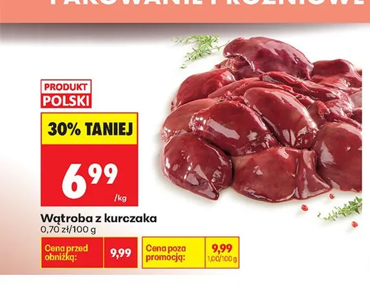 Wątroba z kurczaka polska promocja w Biedronka