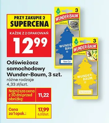 Odświeżacz samochodowy różne rodzaje promocja w Biedronka