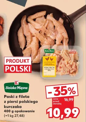 Paski z fileta z piersi polskiego kurczaka Stoisko Mięsne promocja w Kaufland