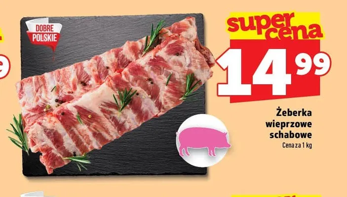 Żeberka wieprzowe schabowe promocja w TOPAZ