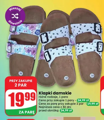 Klapki damskie promocja w Dino