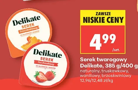 Serek twarogowy Delikate promocja w Biedronka