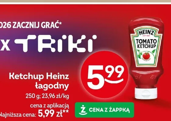 Ketchup Heinz łagodny promocja w Żabka