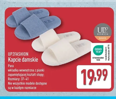 Kapcie damskie UP2FASHION promocja w Aldi