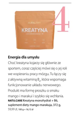 Suplement diety kreatyna monohydrat + B6 mango-marakuja promocja w Hebe
