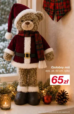 Ozdobny miś wys. ok. 60 cm promocja w KiK