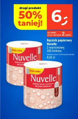 Ręcznik papierowy Nuvelle 2-warstwowy, 300 listków promocja w Dealz