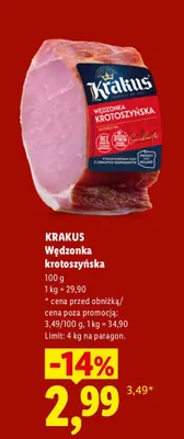 Wędzonka krotoszyńska Krakus promocja w Lidl
