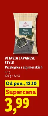 Przekąska z alg morskich Vitasia Japanese Style promocja w Lidl