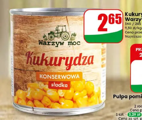 Kukurydza konserwowa Warzyw Moc promocja w Dino