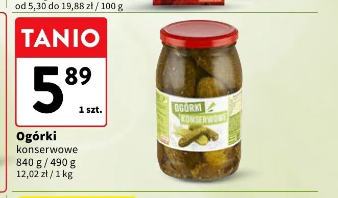 Ogórki konserwowe promocja w Intermarche