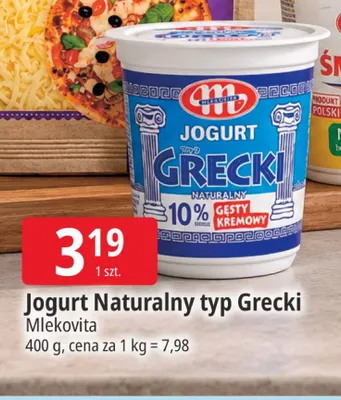 Jogurt naturalny typ grecki Mlekovita promocja w Leclerc