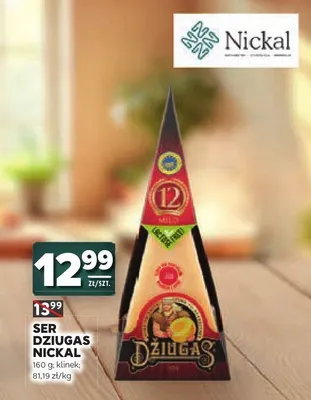Ser twardy Dziugas Nickal klinek promocja w Stokrotka