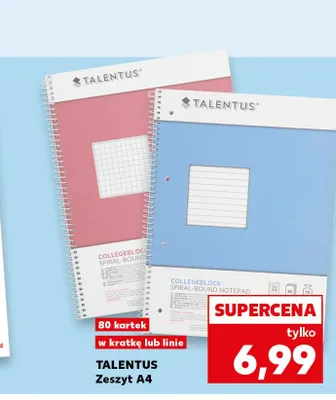 Zeszyt A4 w linie Talentus promocja w Kaufland