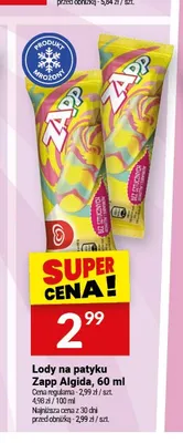 Lody na patyku Zapp Algida promocja w Twój Market