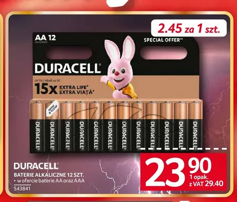 Baterie alkaliczne Aaa Duracell promocja w Selgros
