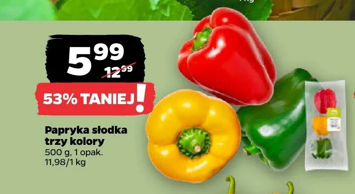 Papryka słodka trzy kolory promocja w Netto