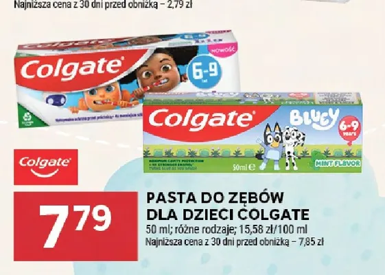 Pasta do zębów dla dzieci Colgate promocja w Stokrotka