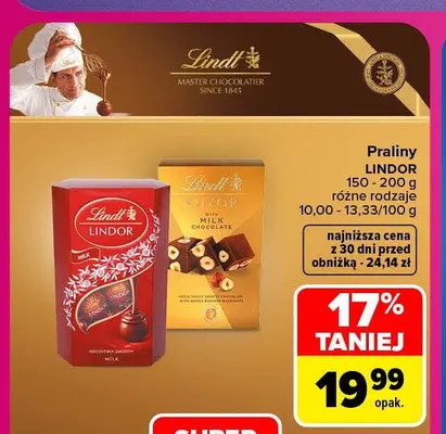Praliny Lindor Lindt promocja w Carrefour Market