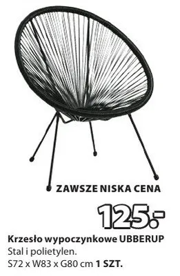 Krzesło wypoczynkowe UBBERUP promocja w Jysk