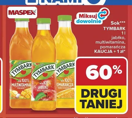 Sok Tymbark pomarańcza promocja w Carrefour