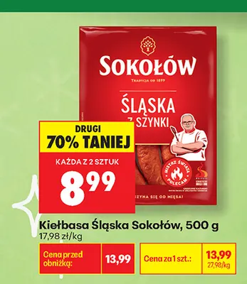 Kiełbasa śląska Sokołów promocja w Biedronka