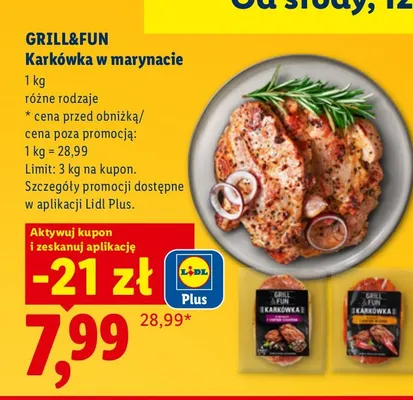 Karkówka w marynacie Grill & Fun promocja w Lidl