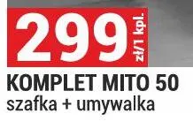 Komplet Mito 50 szafka i umywalka seria Mito kolor biały promocja w Merkury Market