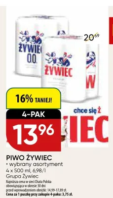 Piwo Żywiec promocja w Chata Polska
