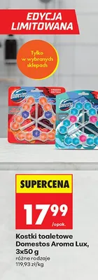 Kostki toaletowe Domestos Aroma Lux 3-pak promocja w Biedronka