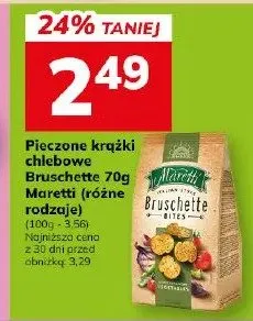 Pieczone kraśki chlebowe Bruschette 70g Maretti (różne rodzaje) promocja w Hitpol