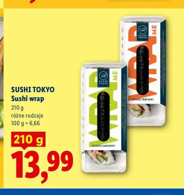 Sushi wrap łosoś łagodny Sushi Tokyo promocja w Lidl