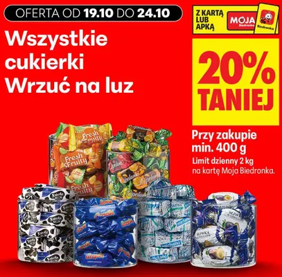 Cukierki Wrzuć na luz promocja w Biedronka