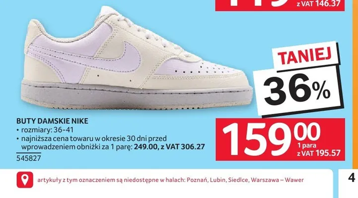 Buty damskie Nike promocja w Selgros