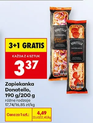 Zapiekanka, różne rodzaje 3+1 GRATIS promocja w Biedronka
