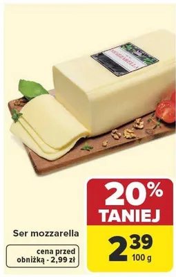 Ser mozzarella promocja w Carrefour Market