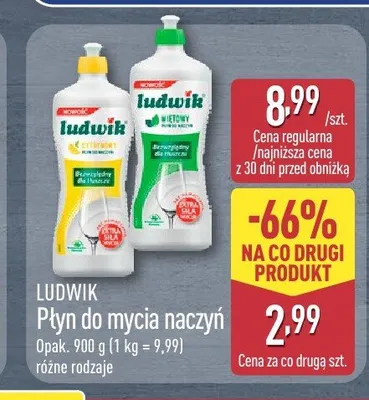 Płyn do mycia naczyń Ludwik Cytrynowy promocja w Aldi