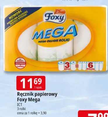 Ręcznik papierowy Foxy Mega ICT promocja w Leclerc