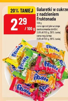 Galaretki w cukrze z nadzieniem Fruktonada promocja w POLOmarket