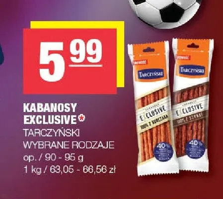 Kabanosy Exclusive Tarczyński 100% z kurczaka promocja w SPAR
