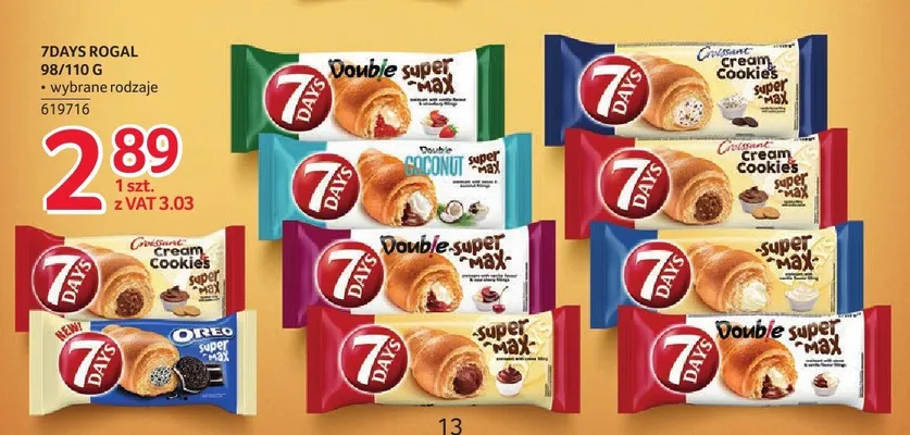 Rogal 7Days Double Super Max Kakaowo-Waniliowy promocja w Selgros