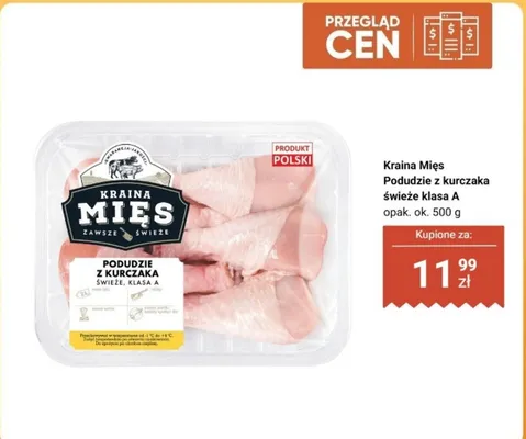 Podudzie z kurczaka świeże klasa A Kraina Mięs promocja w Biedronka