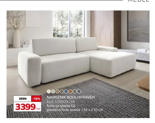 Narożnik Bouli M Raven promocja w Komfort