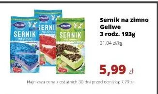 Sernik na zimno Gellwe promocja w Torimpex Toruńska Sieć Sklepów Spożywczych