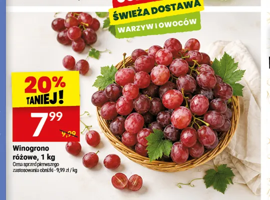 Winogrona różowe promocja w Twój Market