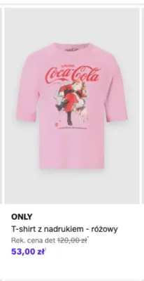 T-shirt z nadrukiem różowy ONLY promocja w Lounge by Zalando