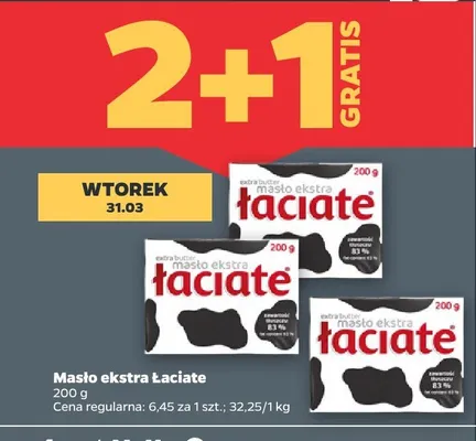 Masło ekstra Łaciate promocja w Netto