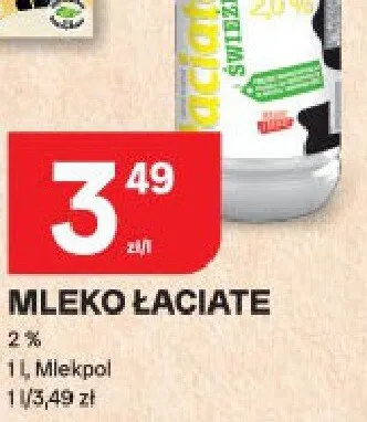 Mleko łaciate 2% promocja w Chorten