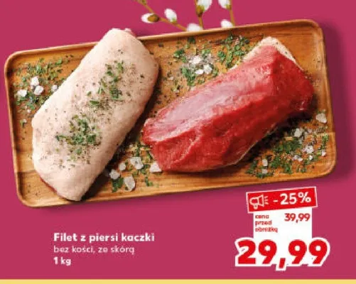 Filet z piersi kaczki bez kości, ze skórą promocja w Kaufland
