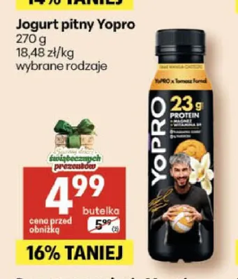 Jogurt pitny Yopro promocja w Delikatesy Centrum